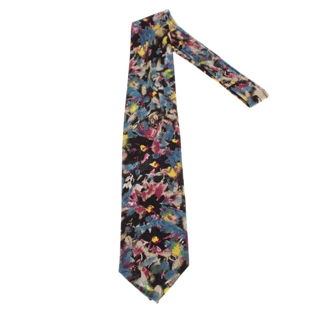 Italo Ferretti NWOT Neck Tie in Multicolor Abstract Print 100% Silk